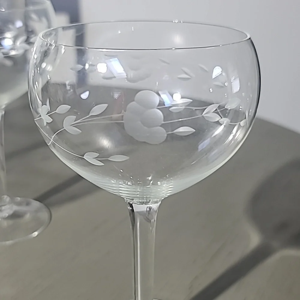 Princess House Crystal Herritage Pattern Gobblets Set Of 4